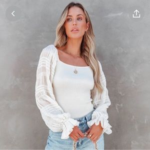 Vici Chiffon contrast top